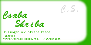 csaba skriba business card